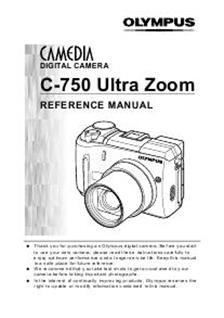 Olympus C 750 UZ manual. Camera Instructions.